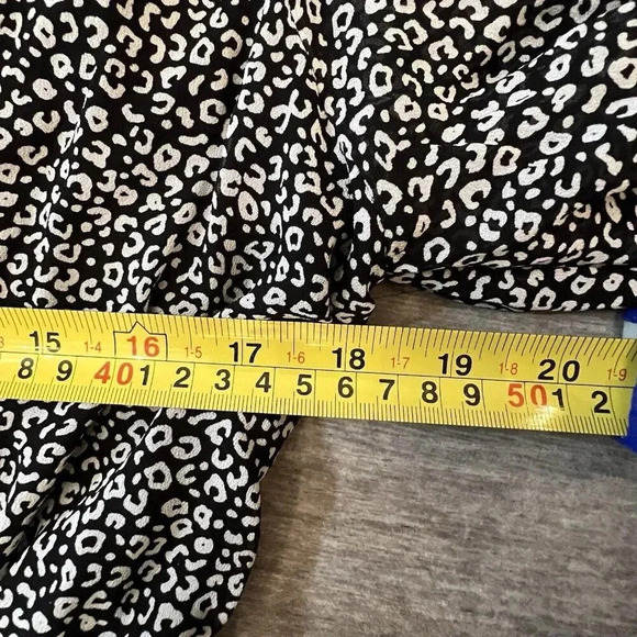 Anthropologie Maeve Women’s Blouson Mini Dress Size Small Black White Geometric - Picture 5 of 8